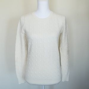 J. Crew cable knit cream sweater